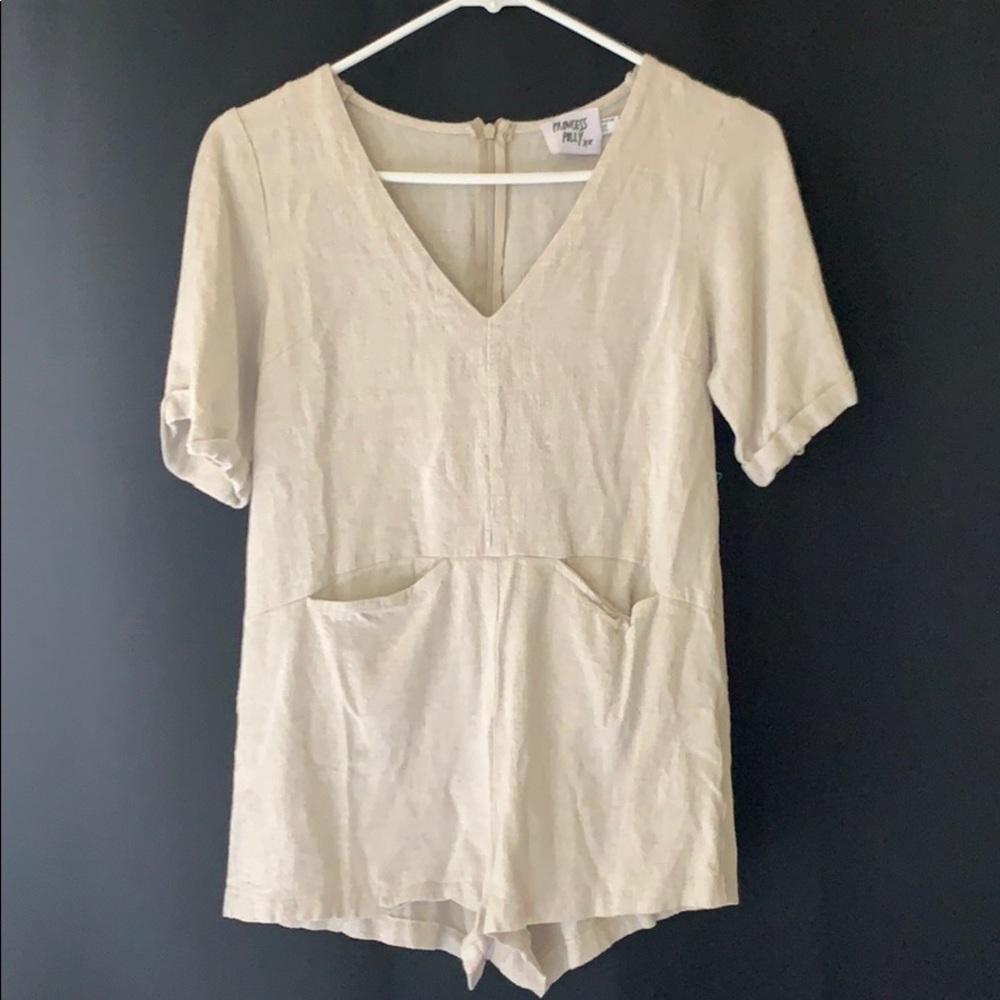 Princess Polly Zara Romper Natural